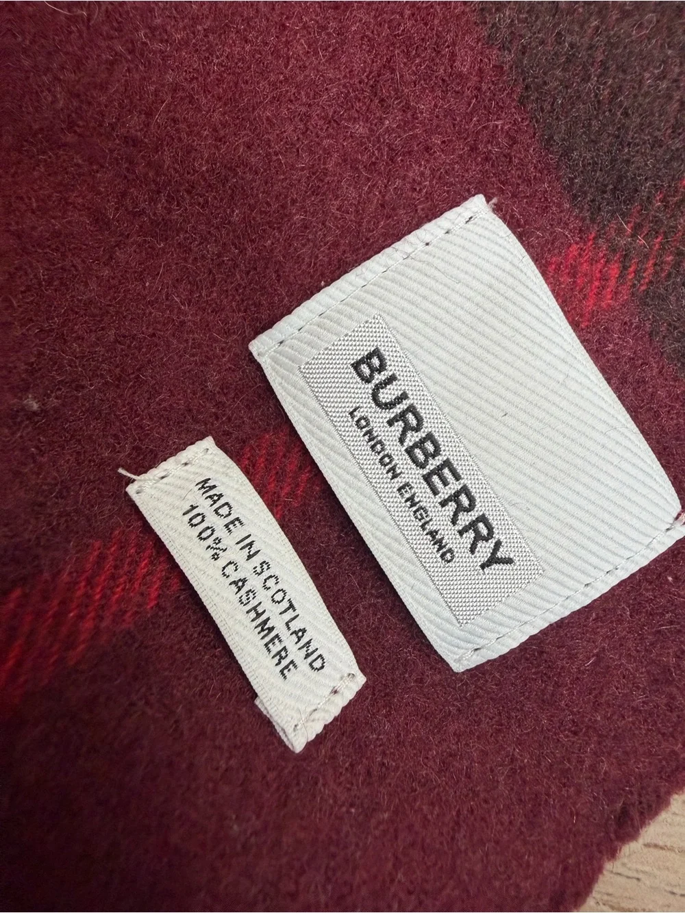 Burberry Check Cashmere Scarf